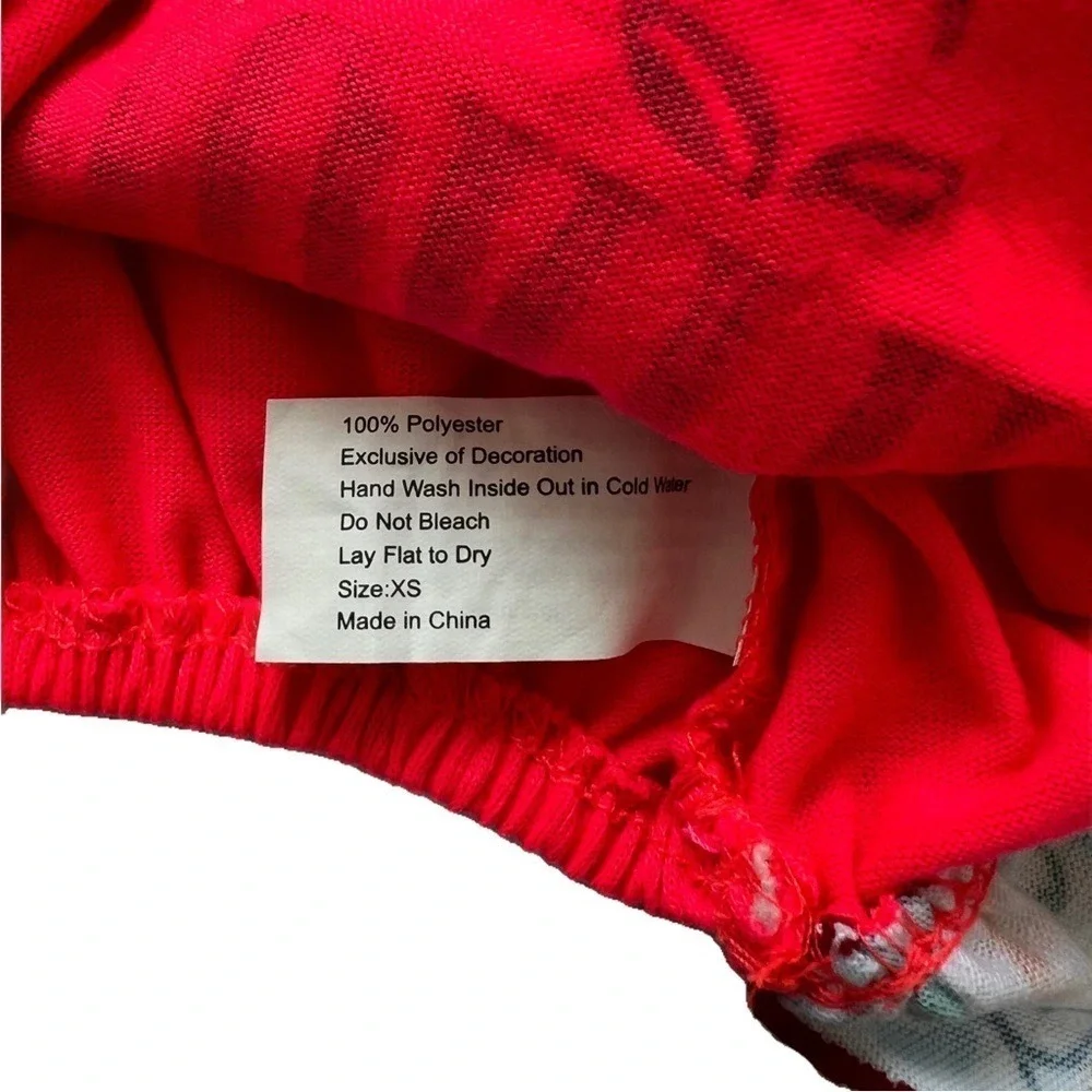 (NWOT)‎ Simply Wag Señorita Dog Dress XS Red Floral Fiesta Ruffle